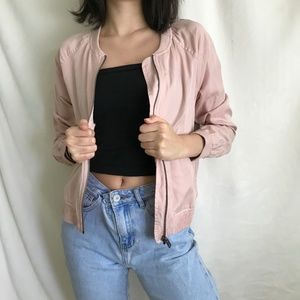Light Pink Bomber Jacket